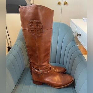 Tory Burch Brown Leather Riding Boots- Size 9.5